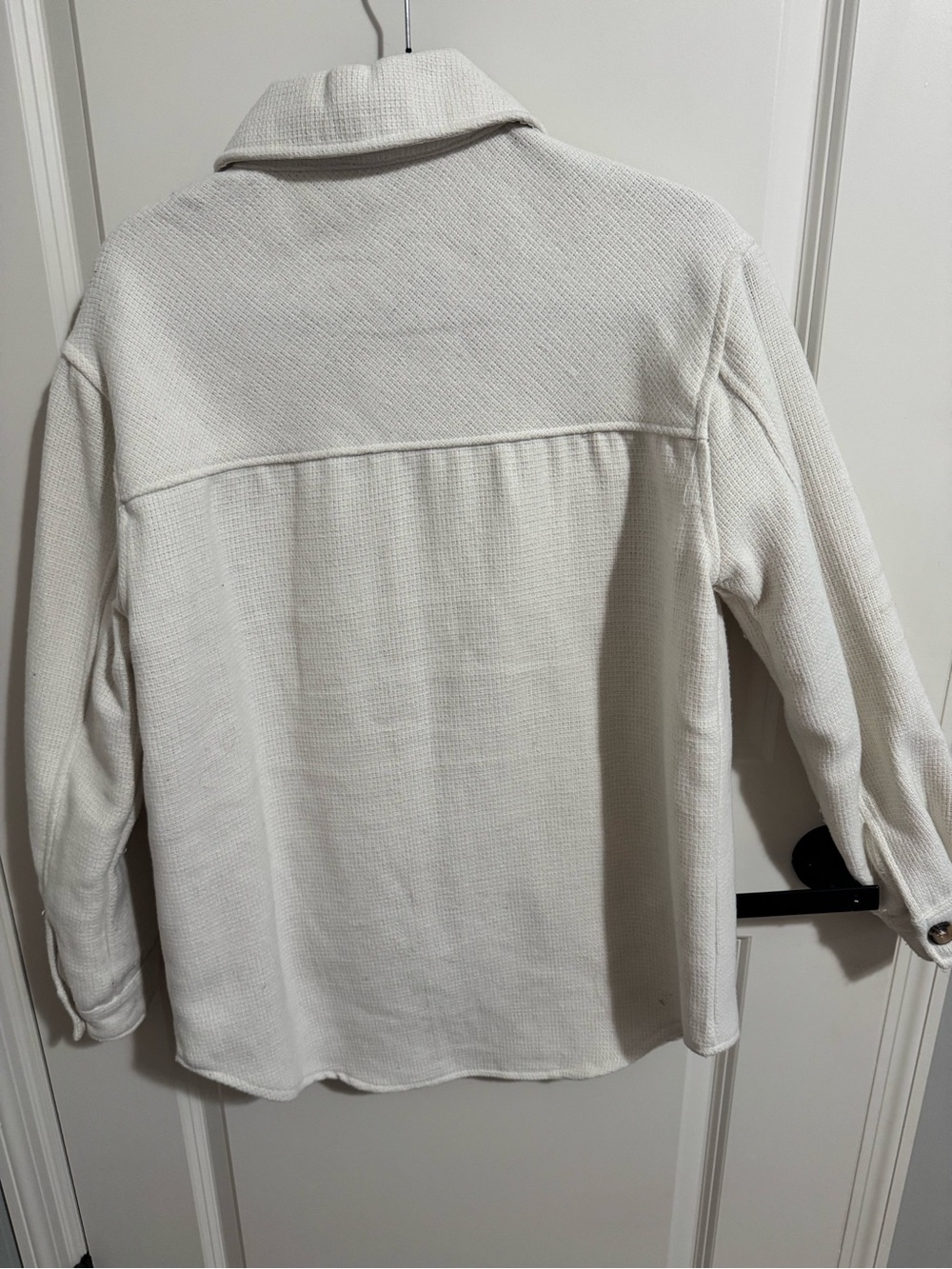 RDI Cream Textured Button Shirt-Jacket/Shacket - Picture 2 of 5